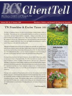 TN Franchise &amp; Excise Taxes 101