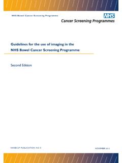 Guidelines for the use of imaging in the NHS Bowel Cancer ...