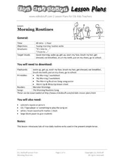 Lesson: Morning Routines - ESL KidStuff
