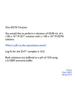 Zinc-EDTA Titration