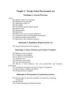 Chapter 3. Navajo Nation Procurement Act - NNDCD