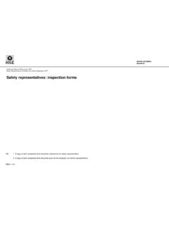 F2534 - Safety Representatives: Inspection forms