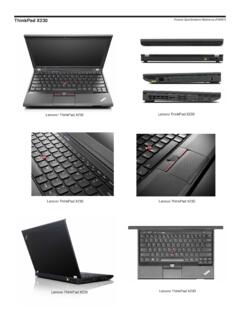 ThinkPad X230 Product Specifications Reference (PSREF)