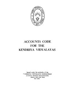ACCOUNTS CODE FOR THE KENDRIYA VIDYALAYAS