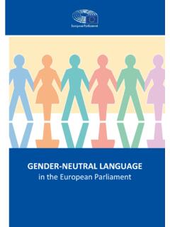 GENDER-NEUTRAL LANGUAGE - European Parliament