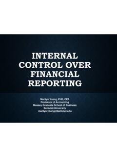 INTERNAL CONTROL OVER FINANCIAL REPORTING