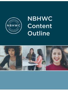 NBHWC Content Outline