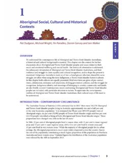 Aboriginal Social, Cultural and Historical Contexts