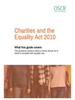 Charities and the Equality Act 2010: what charity trustees