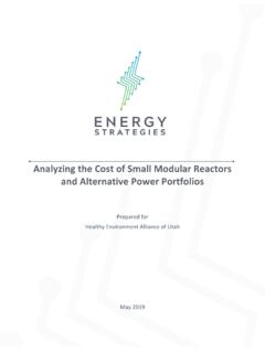 Energy Strategies Study: Analyzing the Cost of Small ...