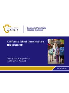 California School Immunization Requirements