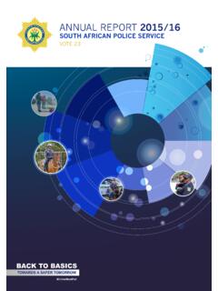 ANNUAL REPORT 2015/16 - Home page of the SAPS Internet