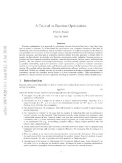 A Tutorial on Bayesian Optimization - arxiv.org