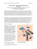Wind Turbine - Materials and Manufacturing Fact Sheet