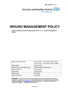 WOUND MANAGEMENT POLICY