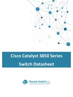 CISCO Catalyst 3850 Switches DATASHEET - Router Switch