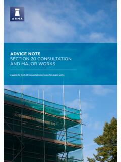 ADVICE NOTE SECTION 20 CONSULTATION AND MAJOR …