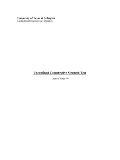 Unconfined Compressive Strength Test - UT Arlington – UTA