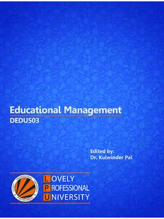 Educational Management - LPU Distance Education (LPUDE)