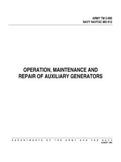 OPERATION, MAINTENANCE AND REPAIR OF AUXILIARY …