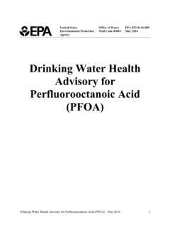 Drinking Water Health Advisory for Perfluorooctanoic Acid ...