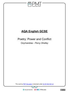 AQA English GCSE Poetry: Power and Conflict - PMT