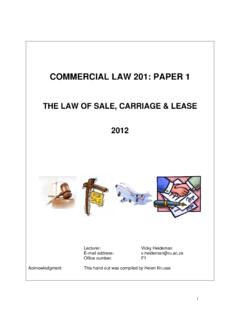 COMMERCIAL LAW 201: PAPER 1 - Rhodes University