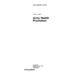 Personnel—General Army Health Promotion