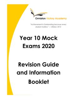 Year 10 Mock Exams 2020 Revision Guide and Information …