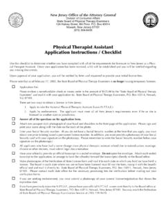 Physical Therapist Assistant Application Instructions ...