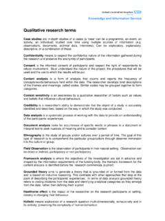 Qualitative research terms - ULHT Library Service