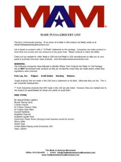 made in usa grocery list (1) - The Made in America Movement