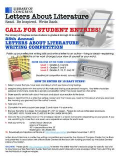 Letters About Literature - Read.gov