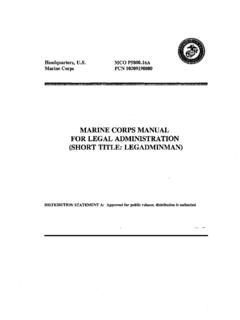 MARINE CORPS MANUAL FOR LEGAL ADMINISTRATION …