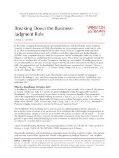 Breaking Down the Business- Judgment Rule