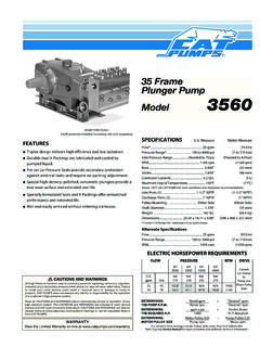 35 Frame Plunger Pump Model 3560 - Cat Pumps
