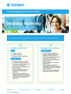 business financing - Sanlam