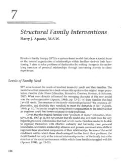 Structural Family Interventions - Jewish Social Service Agency