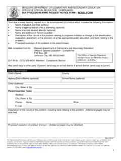 DUE PROCESS HEARING REQUEST NOTICE FORM