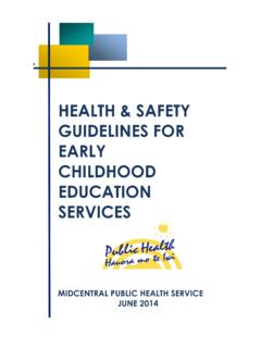 HEALTH &amp; SAFETY GUIDELINES FOR EARLY CHILDHOOD …