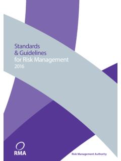 Standards &amp; Guidelines for Risk Management