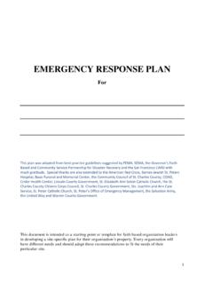 EMERGENCY RESPONSE PLAN - communitycouncilstc.org