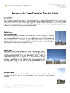 Communication Tower Foundation Selection Criteria