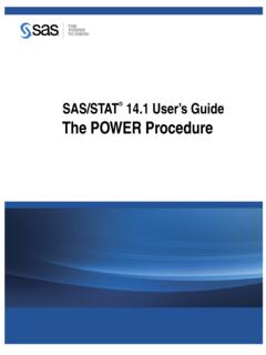 The POWER Procedure - SAS