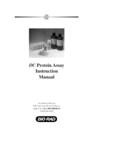DC Protein Assay Instruction Manual - Bio-Rad Laboratories