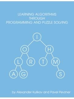 Learning Algorithms Through Programming and Puzzle Solving