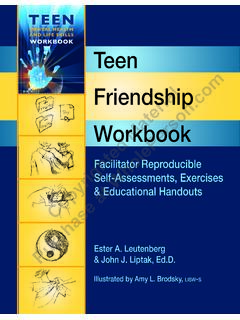AND LIFE SKILLS WORKBOOK Teen Friendship Workbook …