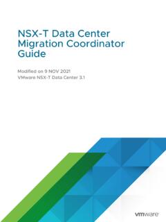 NSX-T Data Center Migration Coordinator Guide - VMware