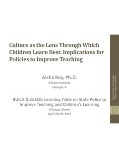 Culture as the Lens Through Which Children Learn Best ...