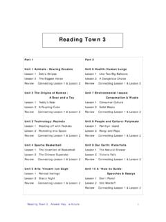 Reading Town 3 Answer Key - englishbooks.com.tw